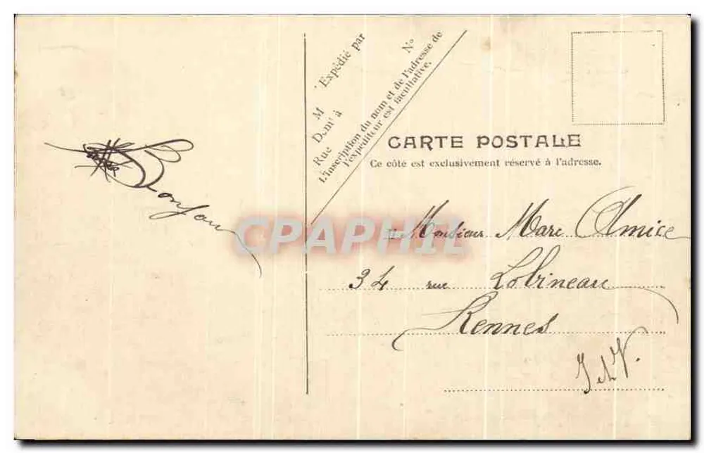 Cherbourg — A Terrasse do Casino — V.P. Paris No. 29 - Verso