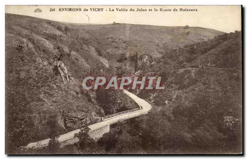 Um Vichy — Die Tal der Jolan und die Straße von Malavaux — n° 201 - Vorderseite