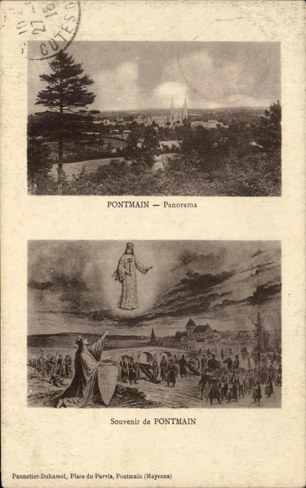 Pontmain — Panorama en Herinnering aan Pontmain — Pannetier-Duhamel - Voorkant