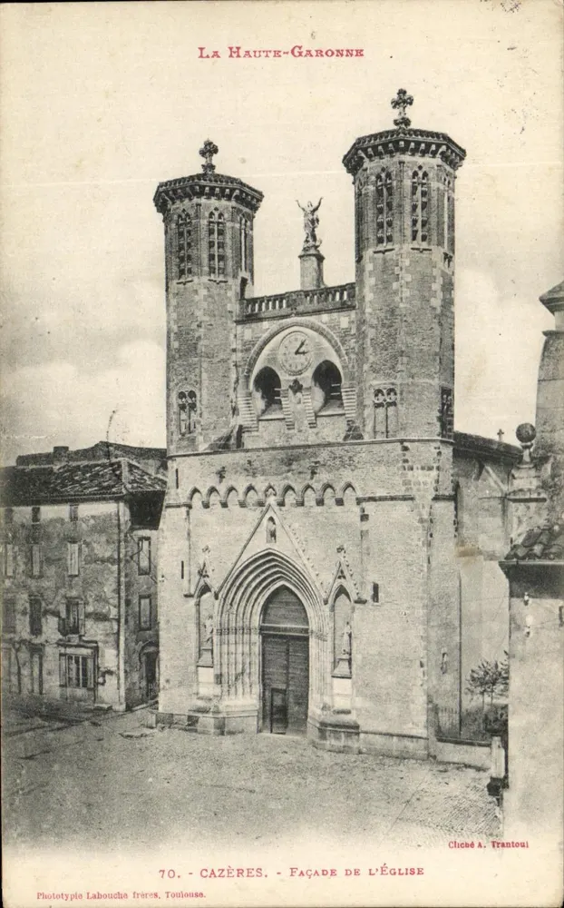 Cazères - Kirchentor — La Haute-Garonne — Phototypie Laboucha frères, Toulouse, n°70 - Vorderseite