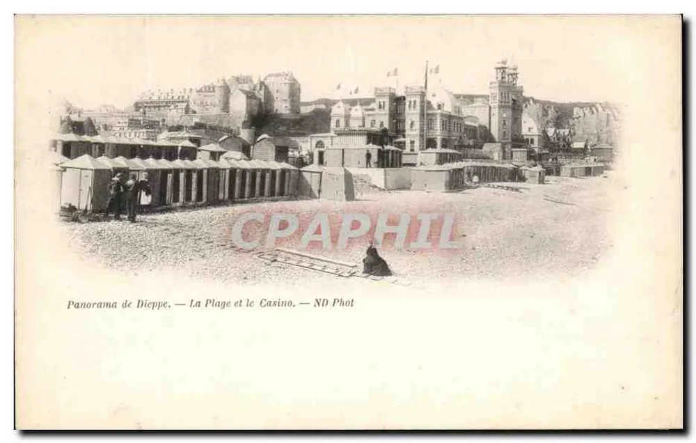 Dieppe — Die Strandpromenade und das Casino — ND Phot - Vorderseite