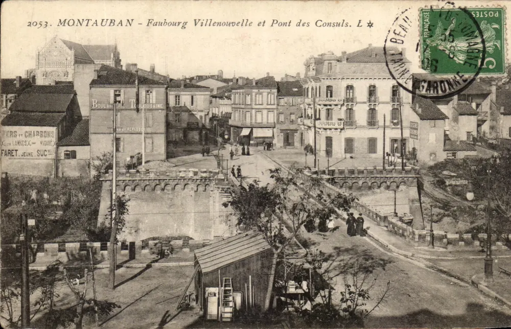 Montauban - Faubourg Villenouvelle und Pont des Consuls — L. Faret, Verleger Nr. 2053 - Vorderseite