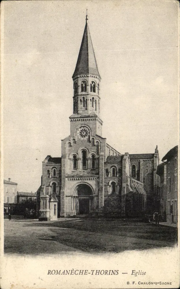 Romanèche-Thorins — Igreja — B. F. Chalon-saône - Frente