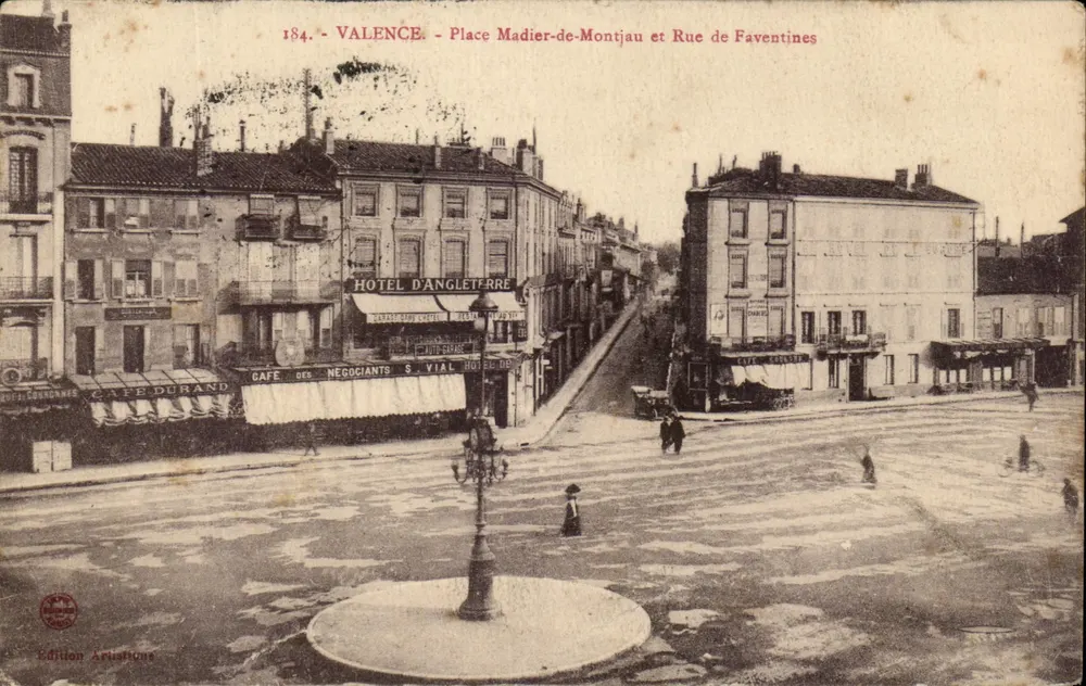 Valence - Platz Madier-de-Montjau und Straße de Faventines — Künstlerische Ausgabe, Nr. 184 - Vorderseite