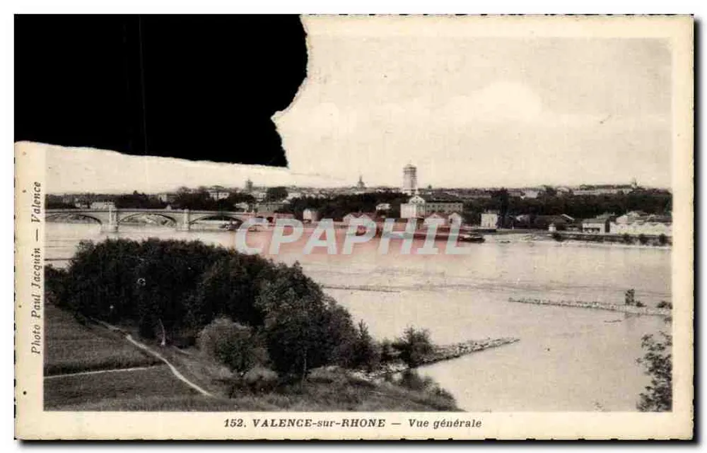 Valence-sur-Rhône — Vue générale — Photo Paul Jacquin, n° 152 - Frente