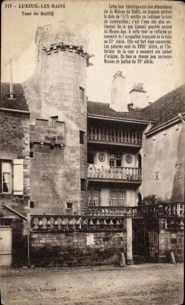 LUXEUIL-LES-BAINS — Torre do Bailli — A. David, Luxeuil - Frente