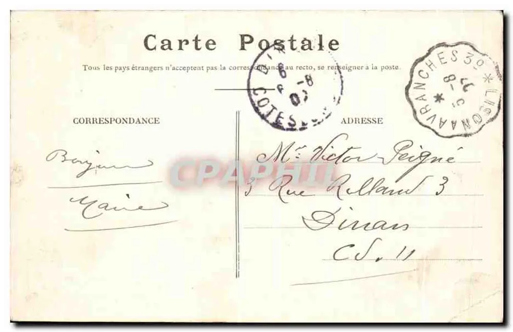 Coutances — Hauptweg des öffentlichen Gartens — Verlag Enault - Rückseite
