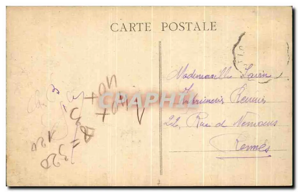 Cherbourg — Quai de Caligny und die Montagne du Roule — Verlag Collection A. B., Cherbourg, Nr. 32 - Rückseite