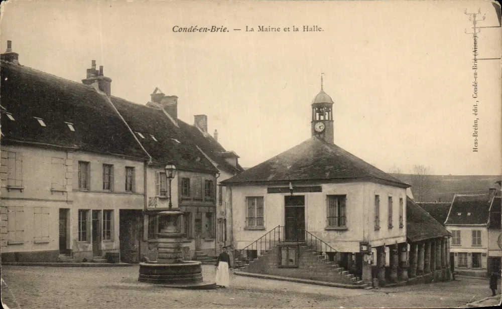 Condé-en-Brie — Die Stadtverwaltung und die Halle — Hess-Brehu, édit. - Vorderseite