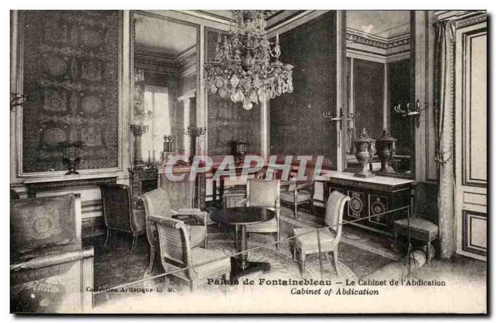Palácio de Fontainebleau — O Gabinete da Abdicação — Coleção Artística L.M. - Frente