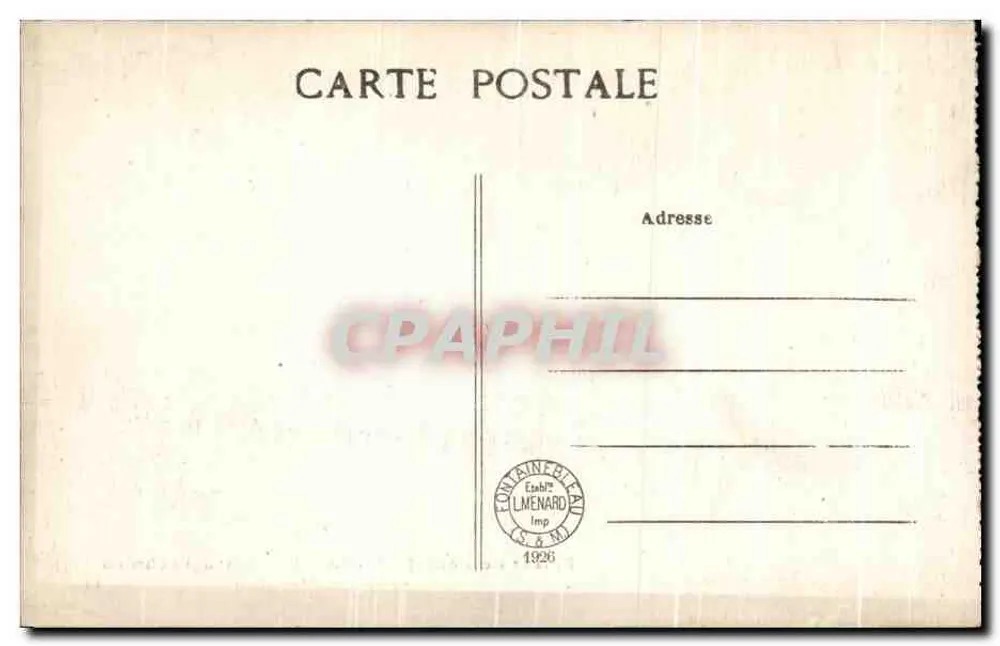 Palácio de Fontainebleau — O Gabinete da Abdicação — Coleção Artística L.M. - Verso