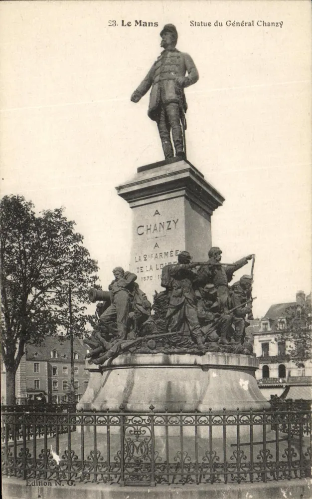 Le Mans — Estátua do Geral Chanzy — Édition N. G. N° 23 - Frente