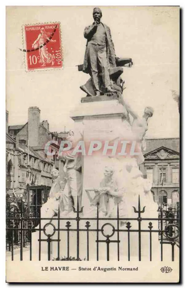 LE HAVRE — Estátua de Augustin Normand — E.P.D. - Frente