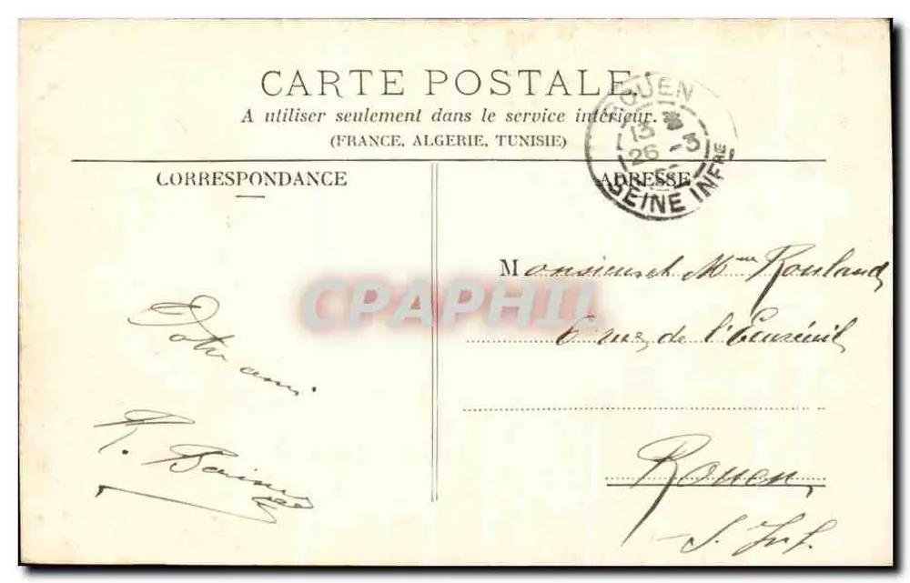 Pont-Audemer - Nationale Gendarmerie — SIMI-BROMURE & BREGER FRÈRES (DEPOSED) — LIBRAIRIE HAUCHARD, PONT-AUDEMER - Rückseite