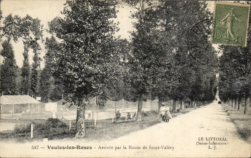 Veules-les-Roses — Ankunft über die Straße von Saint-Valéry — LE LITTORAL, Nr. 547 - Vorderseite