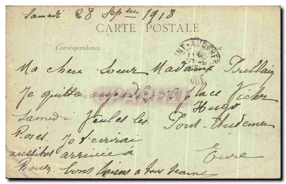 Veules-les-Roses — Ankunft über die Straße von Saint-Valéry — LE LITTORAL, Nr. 547 - Rückseite