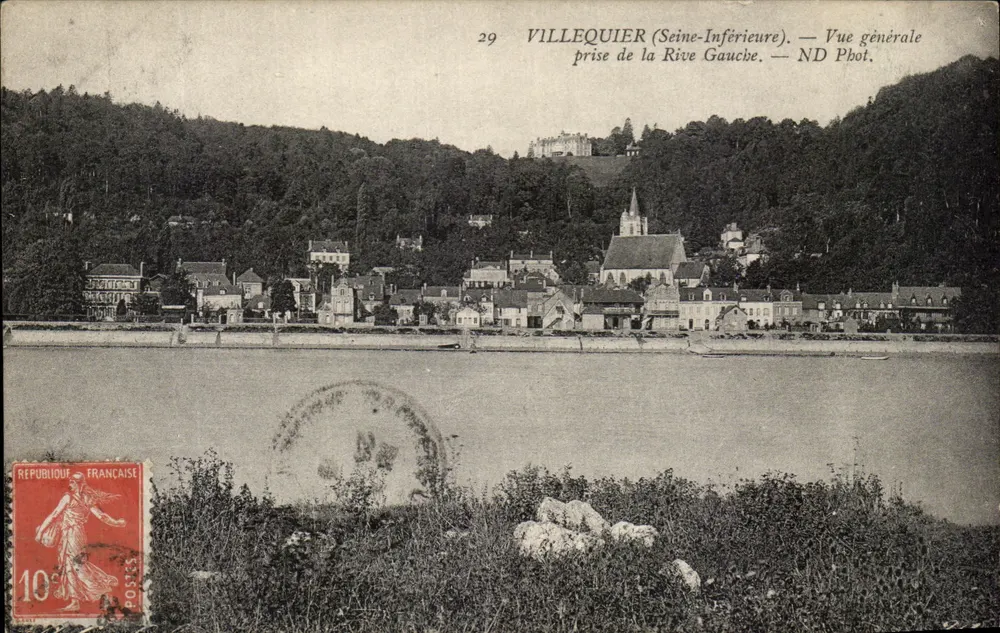 Villequier (Seine-Inférieure) — Allgemeiner Blick von der linken Seite — ND Phot. - Vorderseite