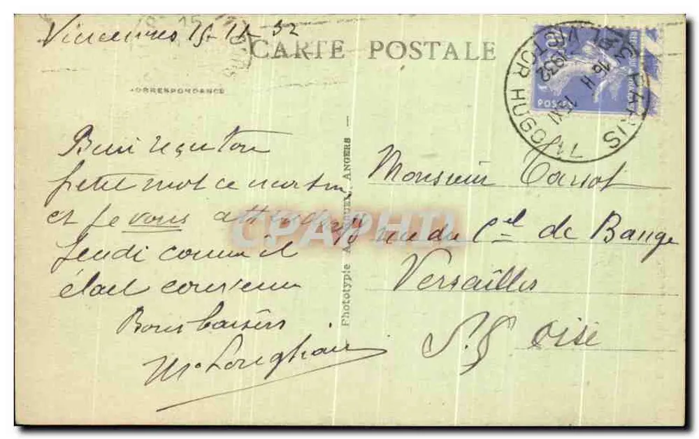 Portrieux-les-Bains (C.-du-N.) — Ein Stück vom Hafen und der Bucht — Phototypie Angélo - Rückseite