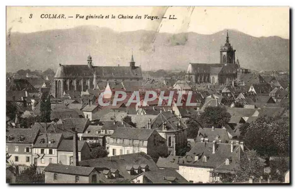 Colmar — Allgemeiner Blick und die Vosgenkette — LL. - Vorderseite