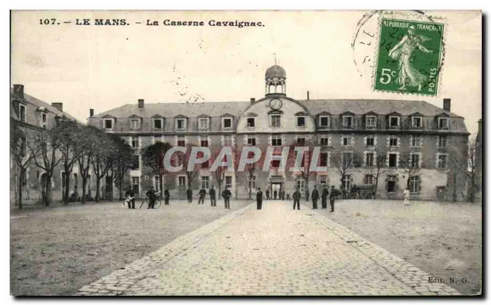 Le Mans — A Caserne Cavaignac — Edit. N. G. n°107 - Frente