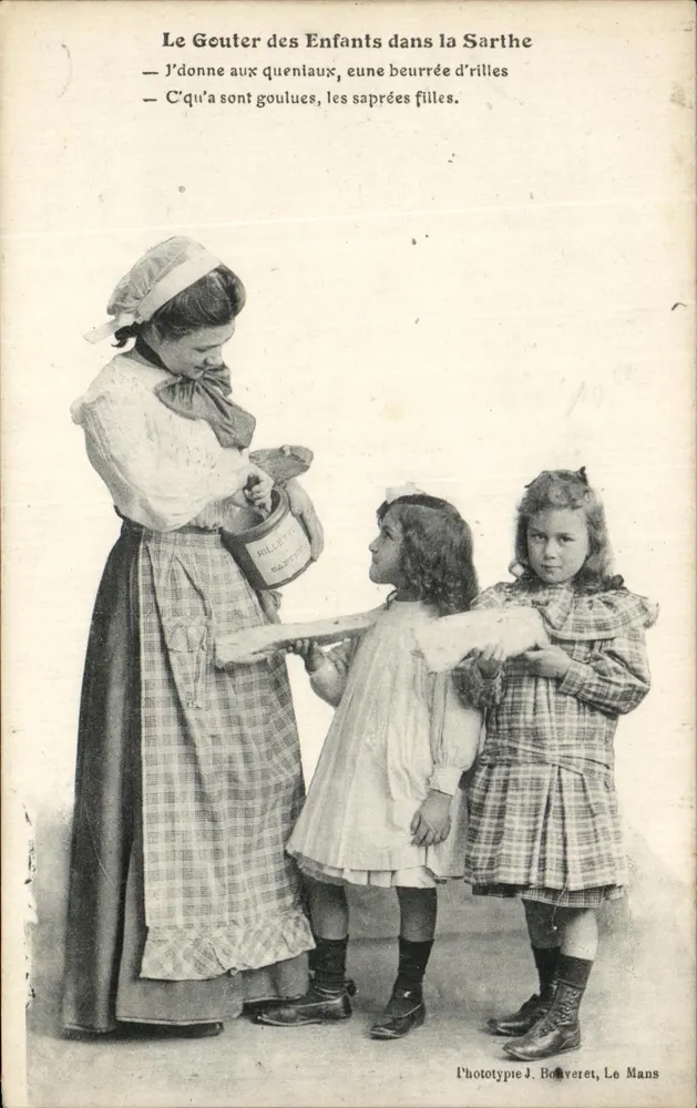 Der Kinderimbiss in der Sarthe — Phototypie J. Bouveret, Le Mans - Vorderseite