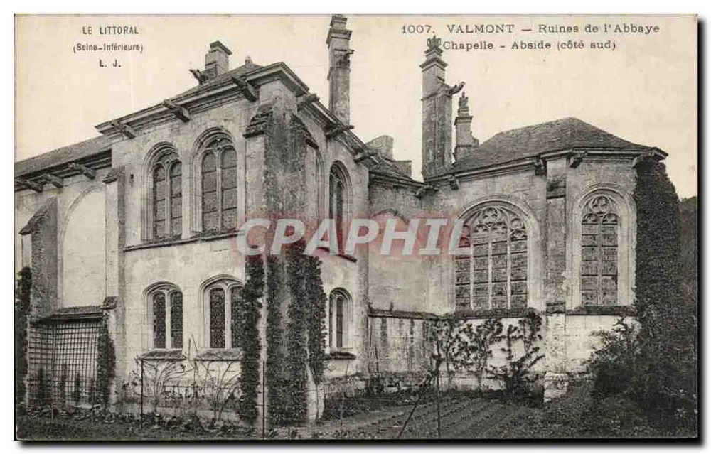 Valmont — Ruinen der Abtei — Kapelle - Apse (Südseite) - Vorderseite