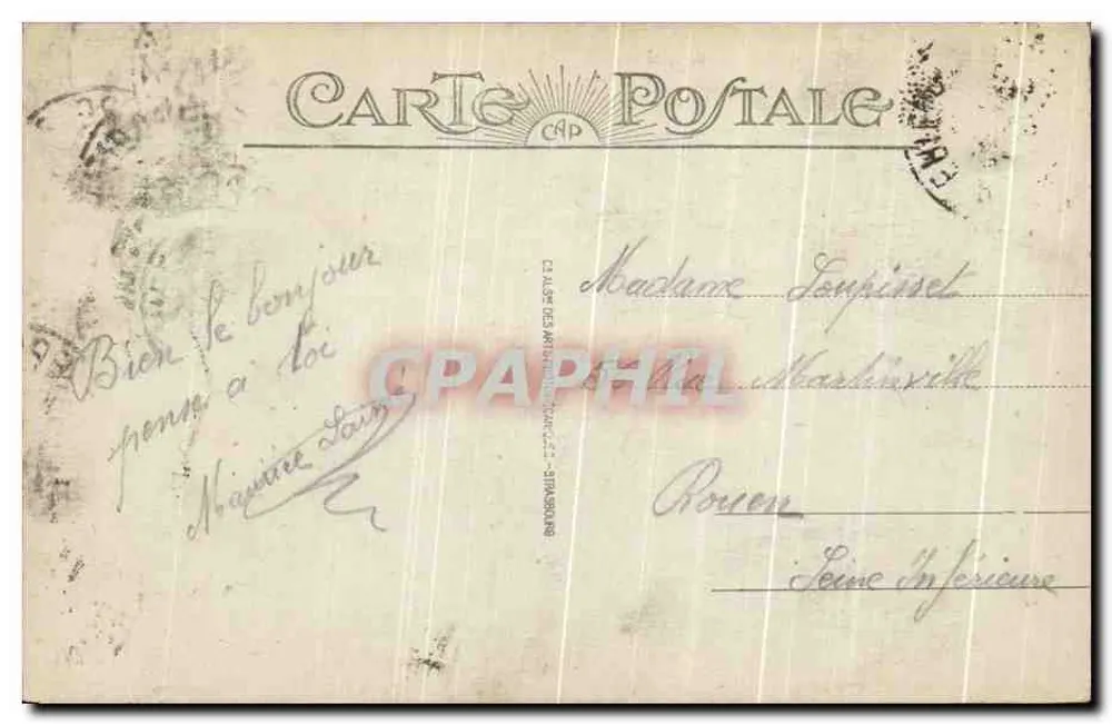 Dieppe - Wirkung von Wolken - Das Casino und die Klippen — Verlag C.A.D. n°51 - Rückseite