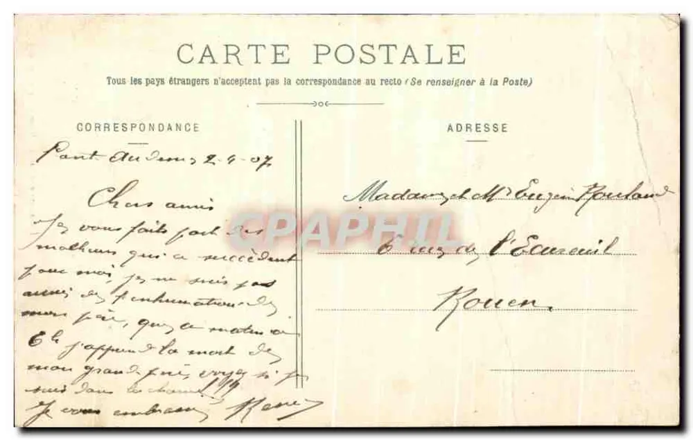 Pont-Audemer (Eure) — Vue de St-Aignan et de la Vallée de la Risle — éditeur Cluide et Collect. Dounbraitte, éditeur à Pontoise - Rückseite