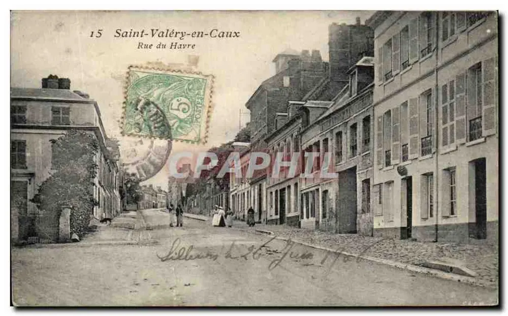 Saint-Valéry-en-Caux — Rue du Hayre — éditeur non visible, n° 15 - Vorderseite