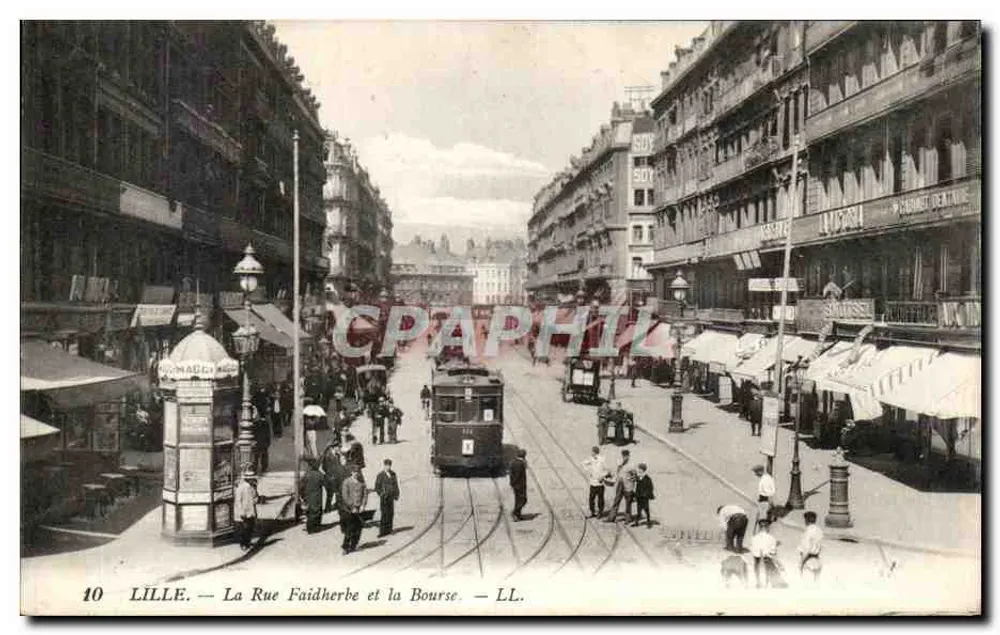 LILLE — Rue Faidherbe und die Bourse — LL. - Vorderseite