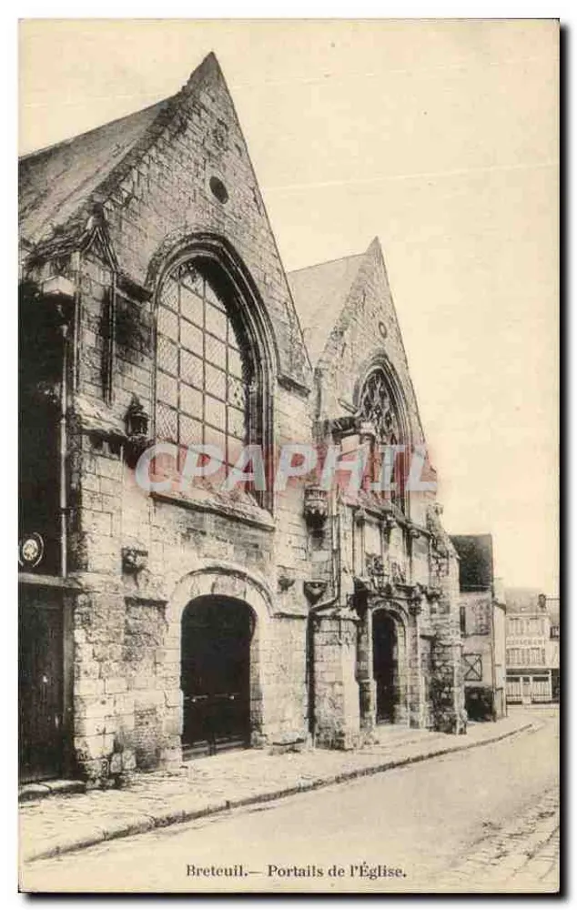 Breteuil — Poorten van de Kerk — Imp. A. Bouteille - Voorkant