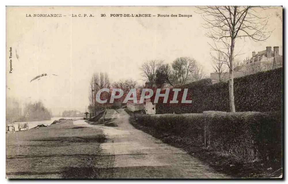 Brücke von Arche — Route des Damps — Papeterie Touchat n°20 - Vorderseite