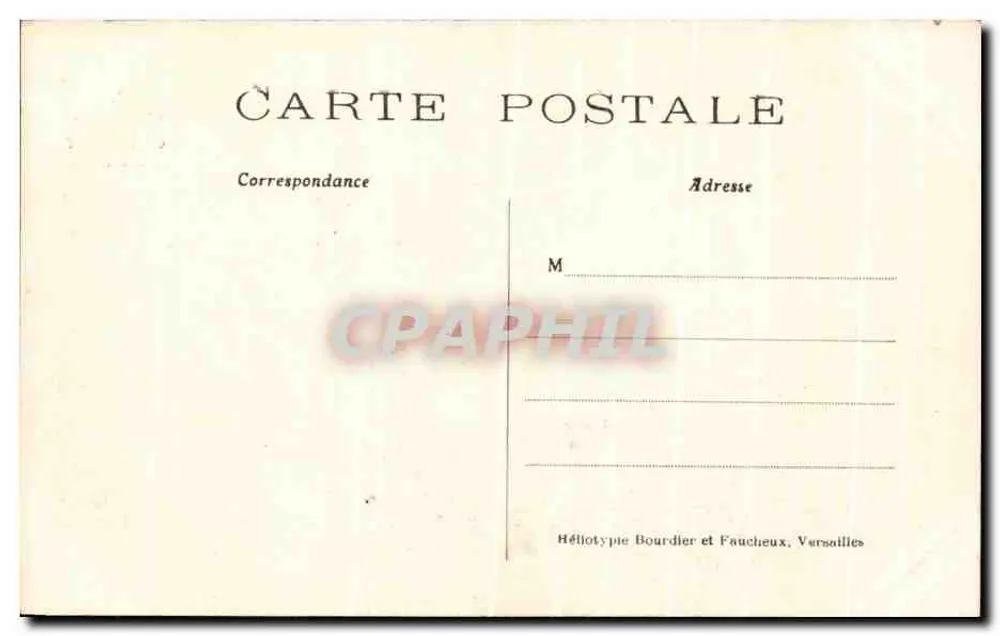 Castelo de Chantilly — fachada Oeste — Héliotypie Bourdier et Faucheux, Versailles, n°19 - Verso