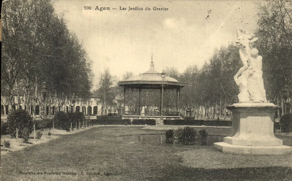 Agen — Jardins do Gravier — E. Biliard, Agen - Frente