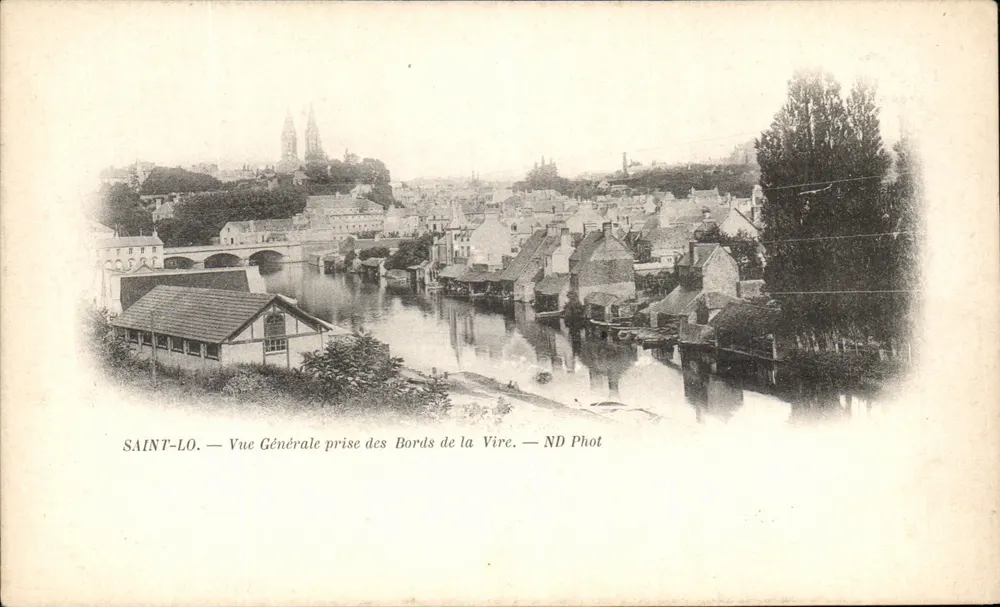 SAINT-LO — Allgemeiner Blick von den Ufern der Vire — ND Phot - Vorderseite