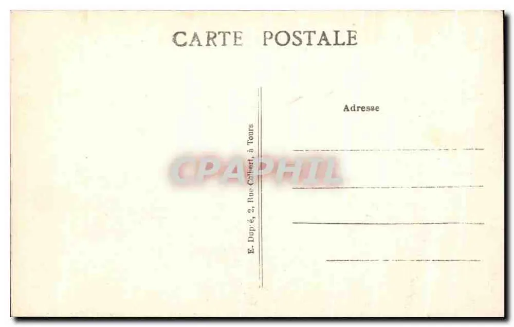 Chenonceau (Loire-et-Loire) — Ansicht des Schlosses von Norden aus der Hauptallee — A.P. Verlag - Rückseite
