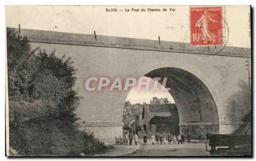 Blois — Ansicht des Eisenbahnbrückens — Verlag Albin Hennard - Vorderseite