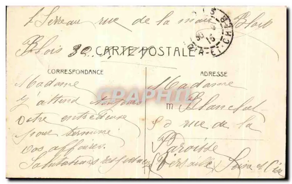 Blois — Ansicht des Eisenbahnbrückens — Verlag Albin Hennard - Rückseite