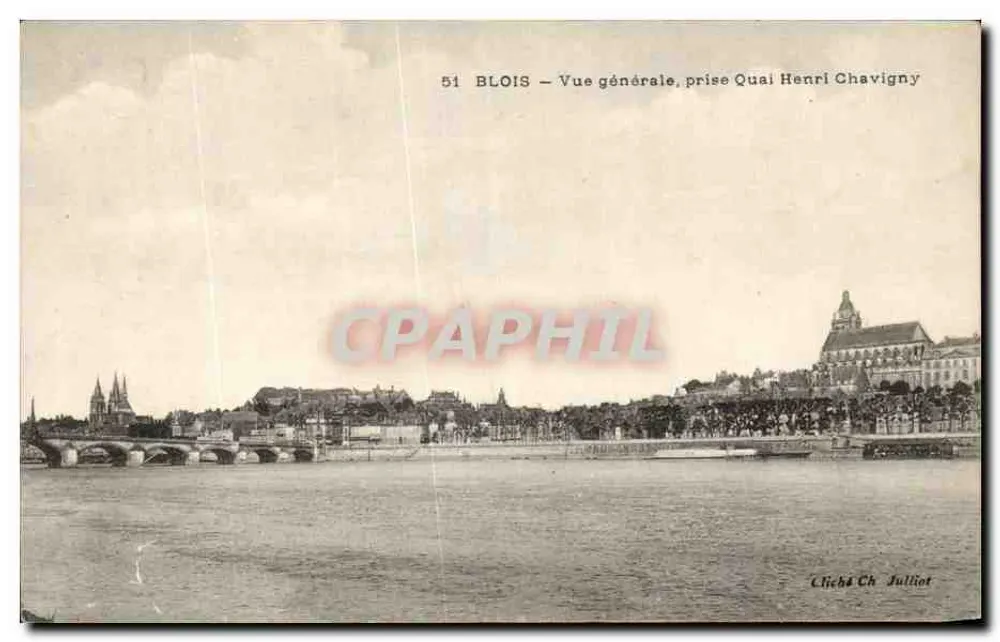 Blois — Allgemeine Ansicht vom Quai Henri Chavigny — Chiché Ch. Julliot - Vorderseite