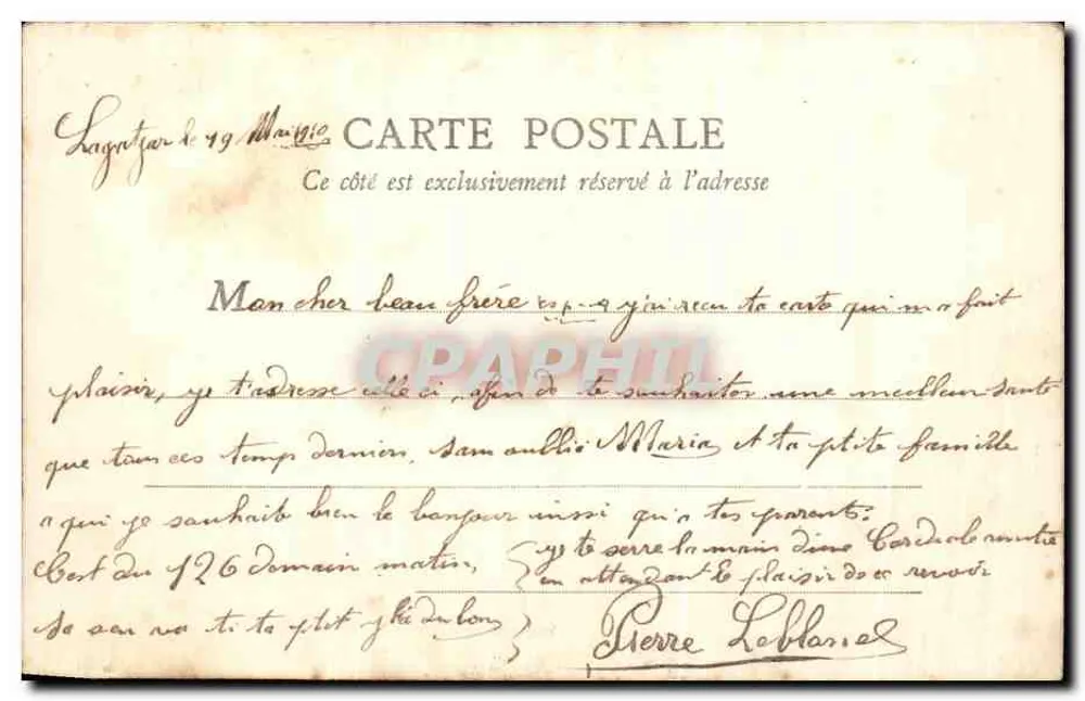 Blois — Pont sobre o rio Loire — B. F., Paris - Verso