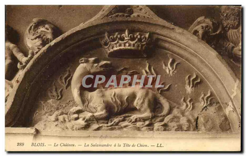 Blois — Das Schloss — Die Salamander mit Hunde-Kopf — LL. - Vorderseite