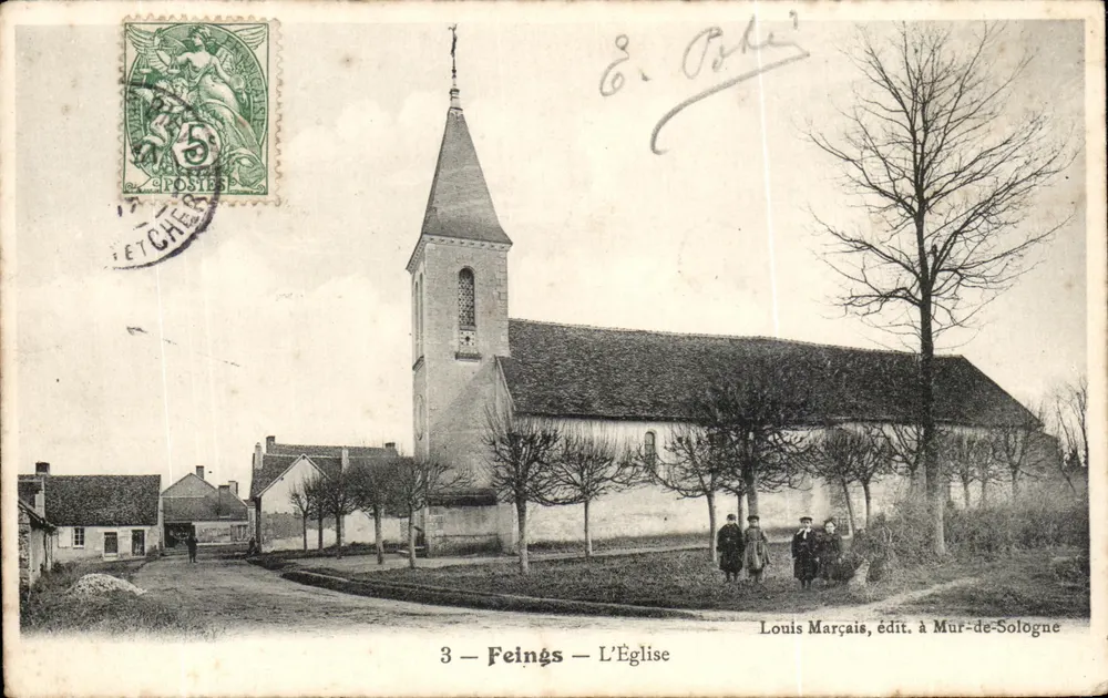 Feings — A Igreja — Louis Marçais, editor em Mur-de-Sologne - Frente