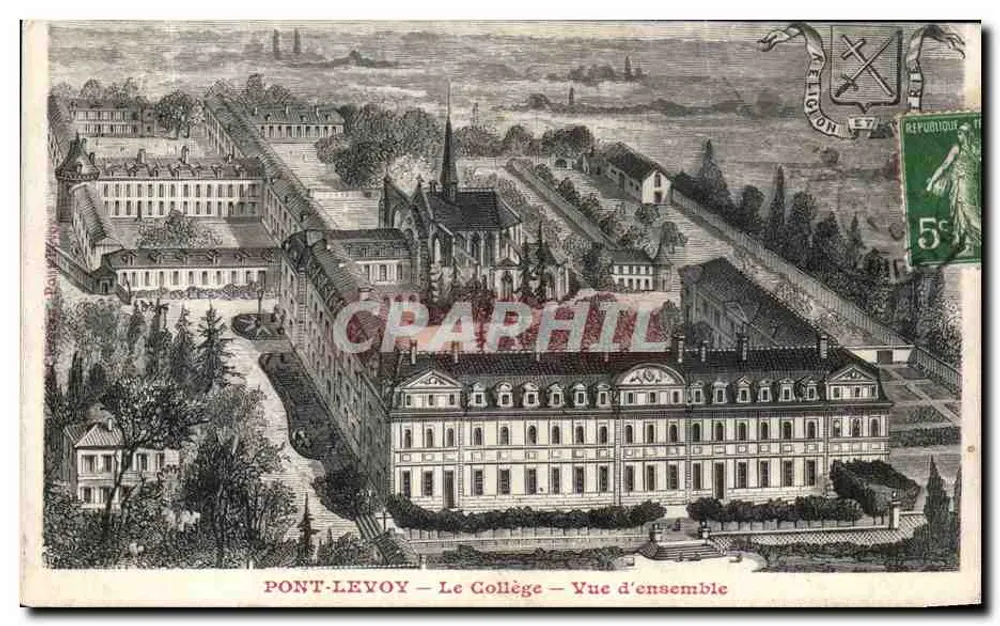 Pont-Levoy — O Colégio — Vista geral — Editora: Paris, 1907 - Frente