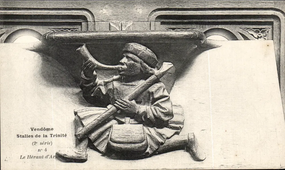 Vendôme — Stalles della Trinité — (2a serie) n° 4 — Le Héraut d'Armée - Recto