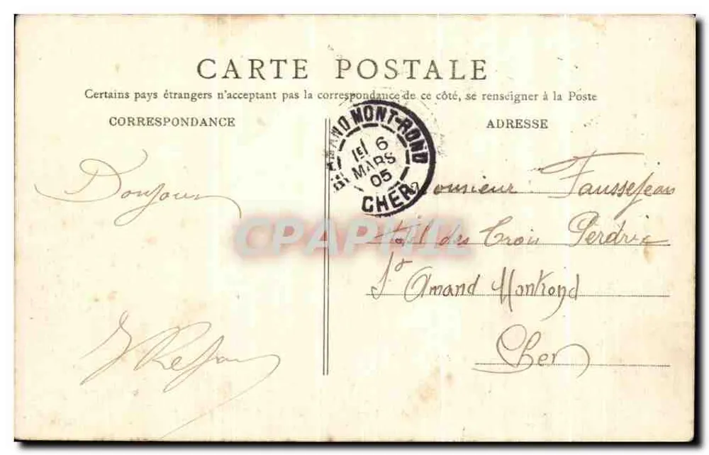 Romorantin — Vista sobre a Sauldre — B.F. Paris, n°48 - Verso