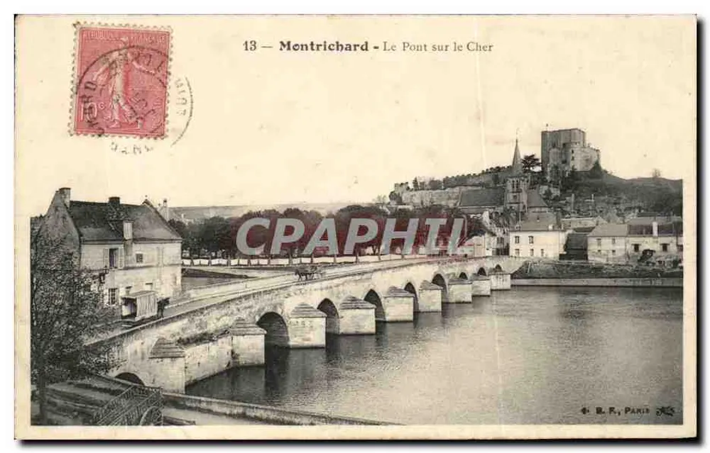 Montrichard - Il Ponte sul Cher — editore R.R. Paris, n°13 - Recto