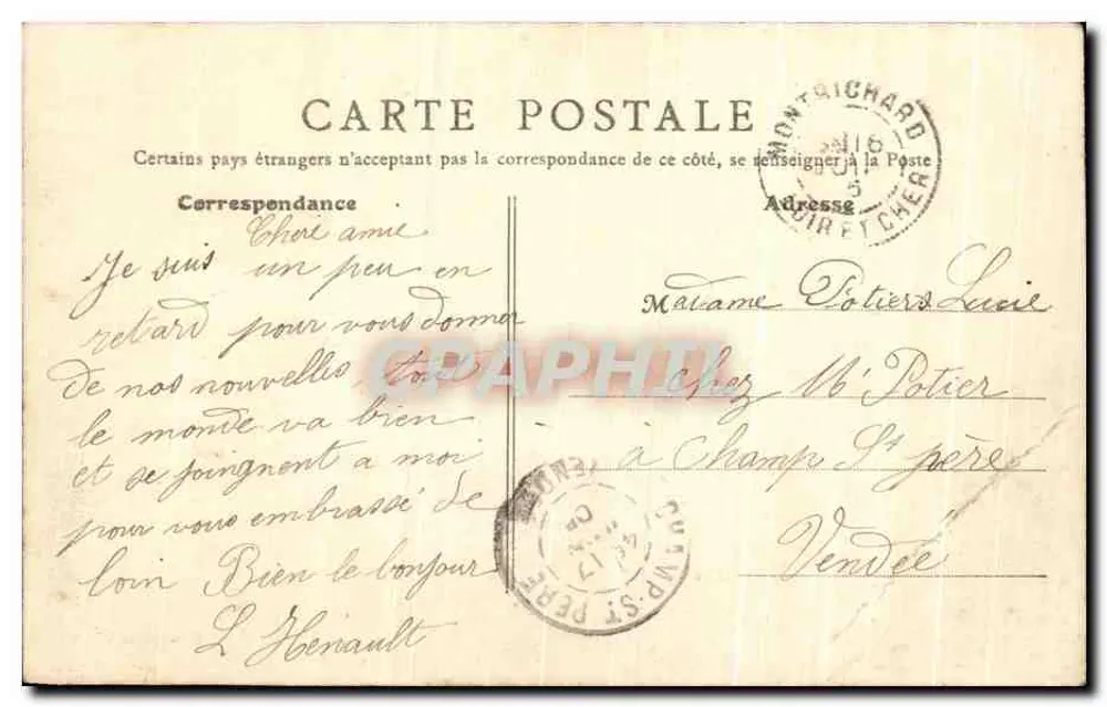 Montrichard - Il Ponte sul Cher — editore R.R. Paris, n°13 - Verso
