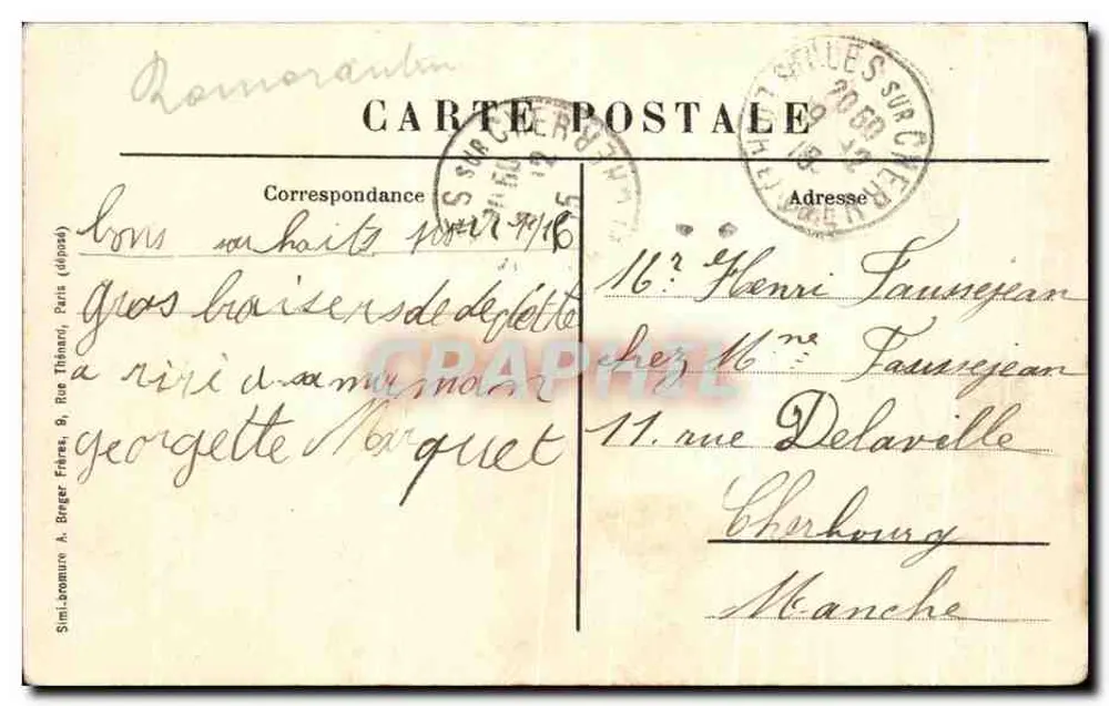 Selles-sur-Cher — Die Sauldre und der Kanalbrücke — Pouleau, Verlag - Rückseite
