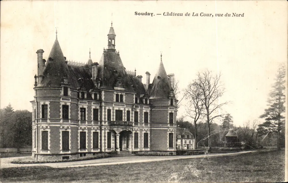 Souday — Schloss La Cour, Ansicht von Norden — HMP Langedat, Schloss - Vorderseite