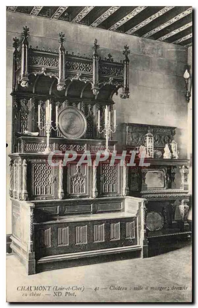 Chaumont (Loir-et-Cher) — Schloss: Speisesaal; Eichenkommode — ND Fotografie - Vorderseite